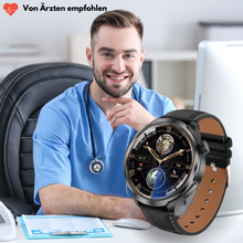 Lade das Bild in den Galerie-Viewer, VitalSense Pro X - Gesundheits-Smartwatch mit Lederarmband (2025)