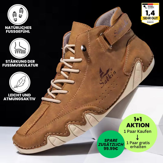 Alpaka - orthopädische, wasserdichte & rutschfeste Leder-Barfußschuhe - Sonderaktion 1+1 Gratis