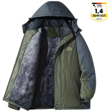 Lade das Bild in den Galerie-Viewer, Hochwertige Herren-Outdoorjacke mit Kapuze – Wasserdicht, winddicht und warm gefüttert für Herbst und Winter