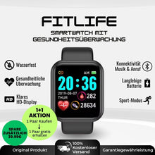 Lade das Bild in den Galerie-Viewer, FitLife - Gesundheits u.-Fitness -Smartwatch (2025) - Sonderaktion 1+1 Gratis
