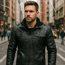 Lade das Bild in den Galerie-Viewer, Stallone - Hochwertige Lederjacke