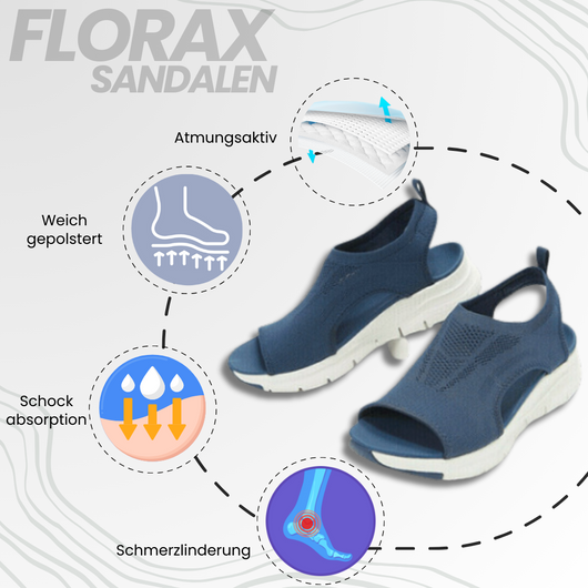 Florax - ergonomische schmerzlindernde Komfort-Sandalen