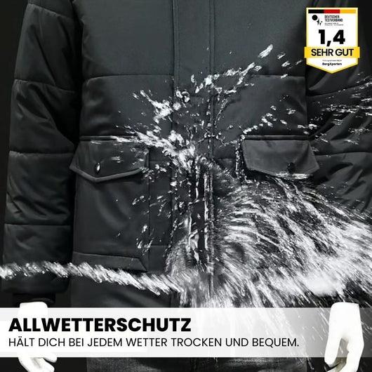 ThermoMax - Herren-Kapuzenjacke für den Winter – Dick gefütterter, lässiger Windbreaker mit Taschen