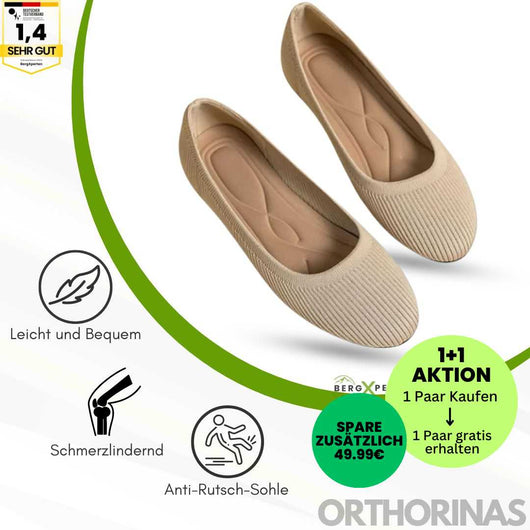 Orthorinas - ergonomische schmerzlindernde Ballerinas - Sonderaktion 1+1 Gratis