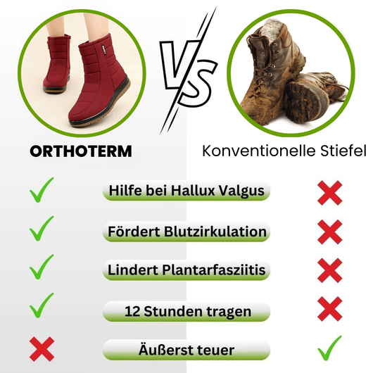 OrthoTerm - schmerzlindernde, wasserdichte, isolierte Stiefel für Herbst und Winter