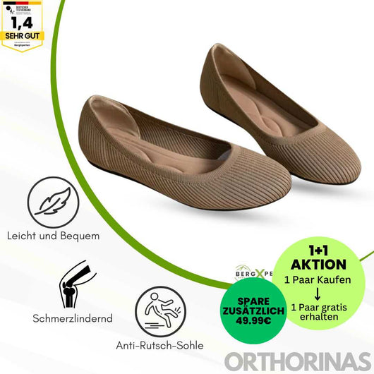 Orthorinas - ergonomische schmerzlindernde Ballerinas - Sonderaktion 1+1 Gratis