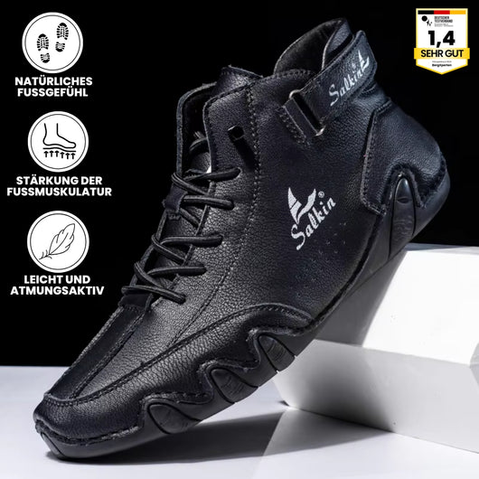 Alpaka - orthopädische, wasserdichte & rutschfeste Leder-Barfußschuhe für sicheres, gelenkschonendes Gehen für Senioren