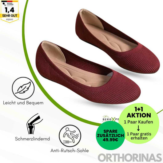 Orthorinas - ergonomische schmerzlindernde Ballerinas - Sonderaktion 1+1 Gratis