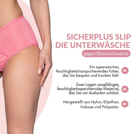 SicherPlus Slip - Inkontinenz-Unterwäsche gegen Blasenschwäche