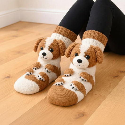 HUGGY Socken – Katzen und Hunde – Einheitsgröße – Unisex