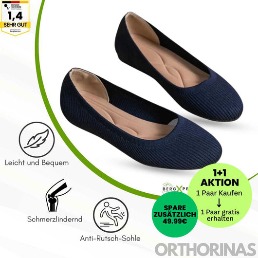 Orthorinas - ergonomische schmerzlindernde Ballerinas - Sonderaktion 1+1 Gratis