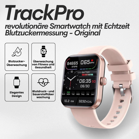 TrackPro - Gesundheitsuhr mit zertifizierter Blutzuckermessung (2025) - Original