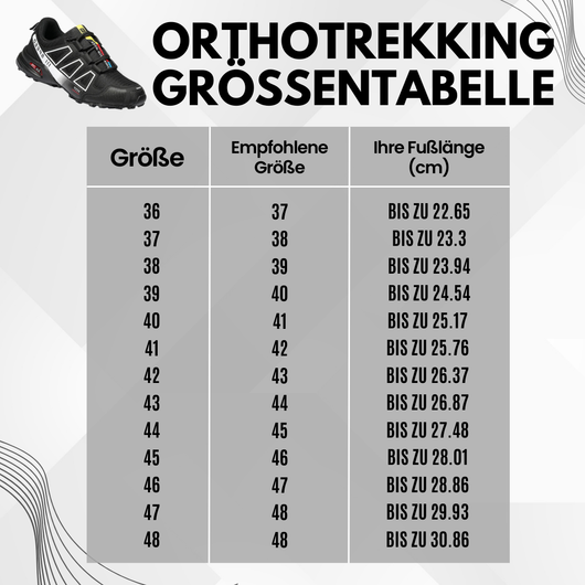 OrthoTrekking - ergonomischer schmerzlindernder Trekking u.- Wanderschuh