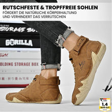 Lade das Bild in den Galerie-Viewer, Alpaka - orthopädische, wasserdichte &amp; rutschfeste Leder-Barfußschuhe für sicheres, gelenkschonendes Gehen für Senioren
