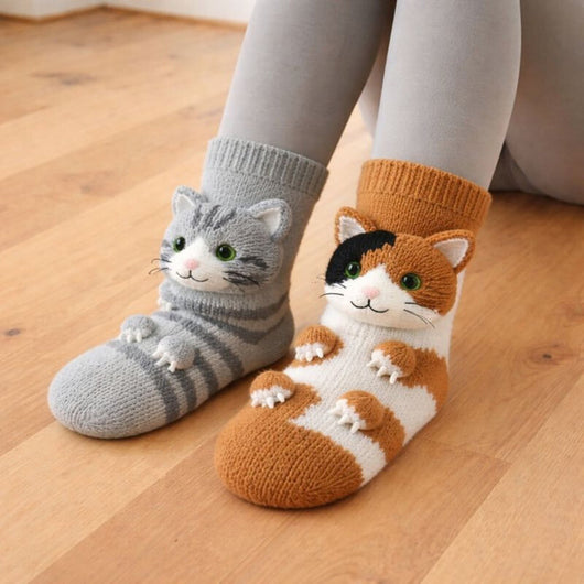 HUGGY Socken – Katzen und Hunde – Einheitsgröße – Unisex