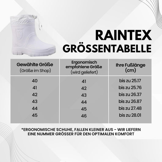 RainTex - ergonomische, rutschfeste & wasserdichte Thermo-Regenstiefel für den Winter