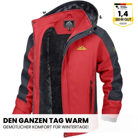 Hochwertige Herren-Outdoorjacke mit Kapuze – Wasserdicht, winddicht und warm gefüttert für Herbst und Winter