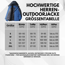 Lade das Bild in den Galerie-Viewer, Hochwertige Herren-Outdoorjacke mit Kapuze – Wasserdicht, winddicht und warm gefüttert für Herbst und Winter
