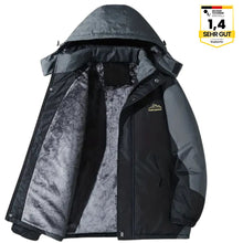 Lade das Bild in den Galerie-Viewer, Hochwertige Herren-Outdoorjacke mit Kapuze – Wasserdicht, winddicht und warm gefüttert für Herbst und Winter
