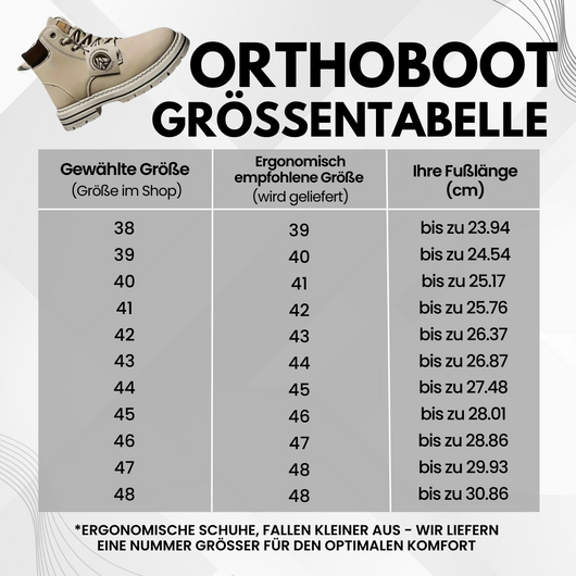 Orthoboot - ergonomisch schmerzlindernder Komfort-Stiefel für Herbst/Winter