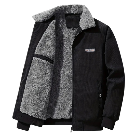 Herren-Cordjacke mit Fleece-Futter für den Winter