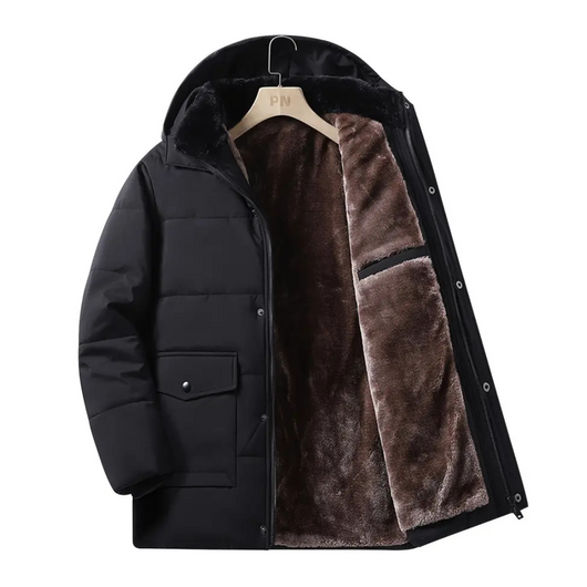 ThermoMax - Herren-Kapuzenjacke für den Winter – Dick gefütterter, lässiger Windbreaker mit Taschen