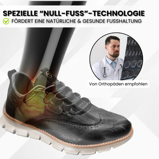 Portland - Ergonomischer & rutschfester Lederschuh zur Schmerzlinderung