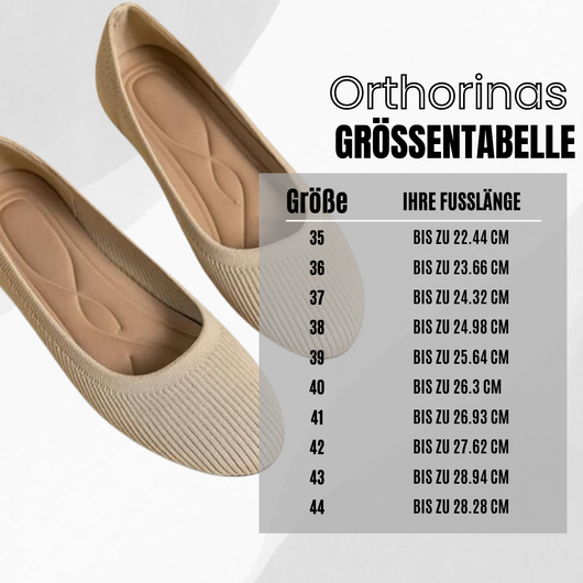 Orthorinas - ergonomische schmerzlindernde Ballerinas - Sonderaktion 1+1 Gratis