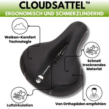 Lade das Bild in den Galerie-Viewer, Cloudsattel - orthopädischer schmerzlindernder Radsattel für alle Fahrräder
