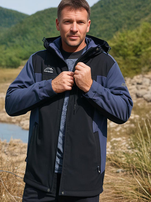 Hochwertige Herren-Outdoorjacke mit Kapuze – Wasserdicht, winddicht und warm gefüttert für Herbst und Winter